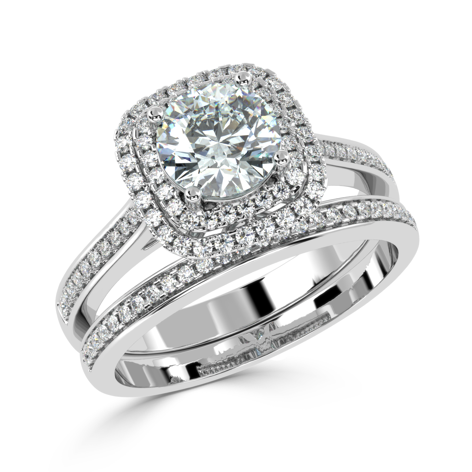 Buy 1.15 Carat Multirow Natural Diamond Ring | Solitairekart